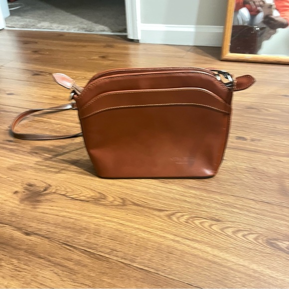 Vera Pelle Brown Leather Crossbody Bag - Picture 3 of 6